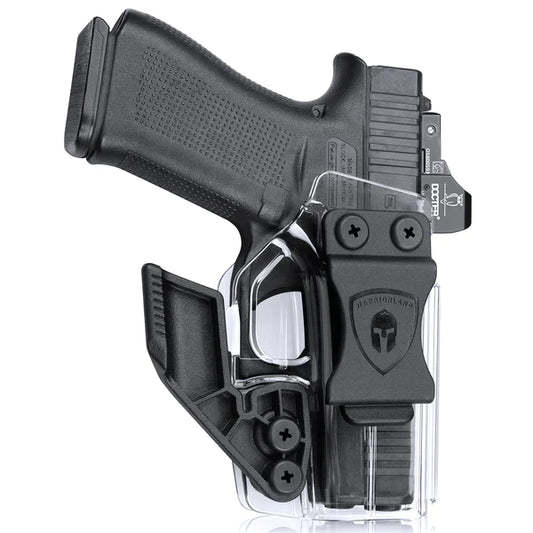 Clear Polymer IWB Holsters with Claw | G43/43X Red Dot Optics Cut Trigger Guard Open Muzzle Appendix Concealment