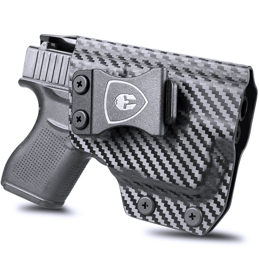 Carbon Fiber Kydex IWB Light Bearing, Trigger Guard TLR6 Appendix Concealment Holster | Glock 43/43X